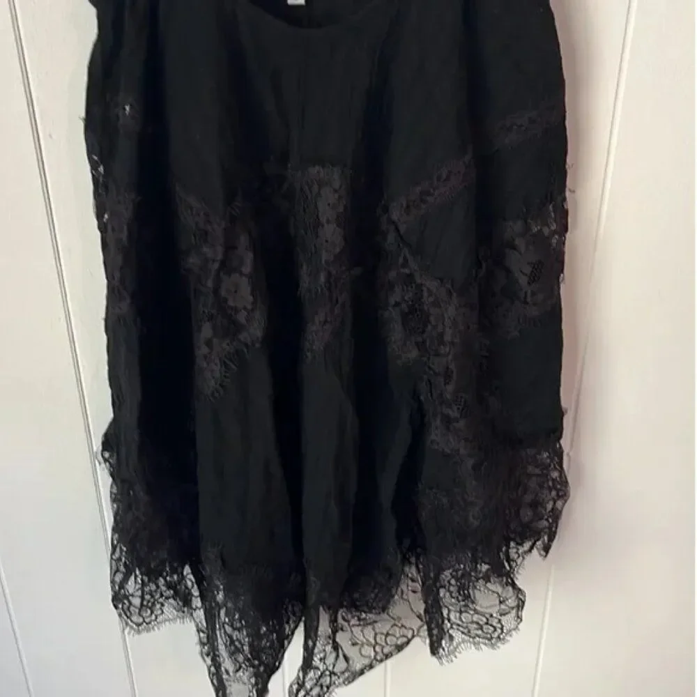 Lisa Robertson Black Lace Tank Top Blouse - Picture 2 of 4